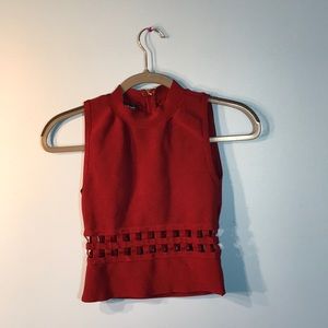 red shirt from bebe